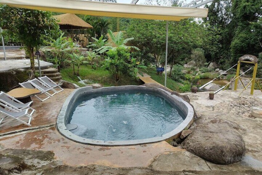 Waterfalls and Natural Hot Springs at YangBay