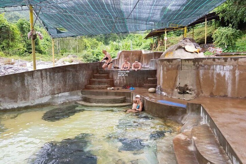 Waterfalls and Natural Hot Springs at YangBay