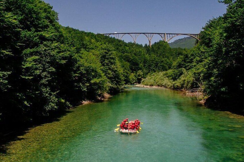 Tara river rafting near Djurdjevica Tara bridge