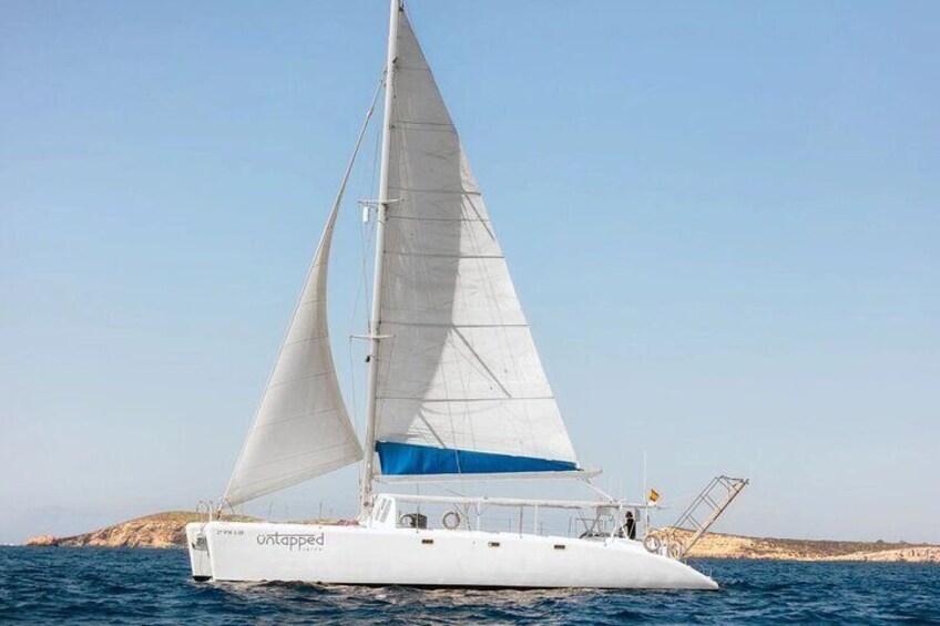 Ocean Catamaran Cruise Ibiza with Unlimited Drinks and BBQ