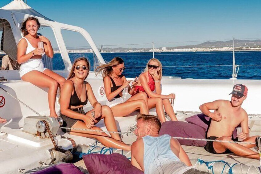 Ocean Catamaran Cruise Ibiza with Unlimited Drinks and BBQ