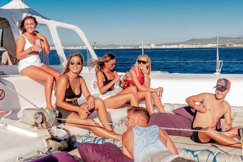 Ocean Catamaran Cruise Ibiza with Unlimited Drinks and BBQ