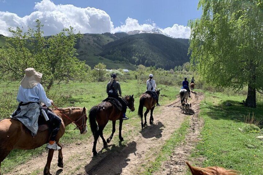 Horse riding in Chon Kemin National Park