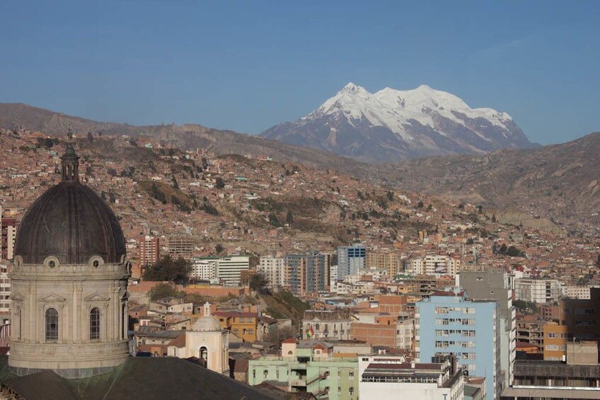 City and mountains in La Paz