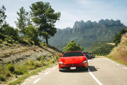 3-Hour Supercar Route from Barcelona to Montserrat Mountain