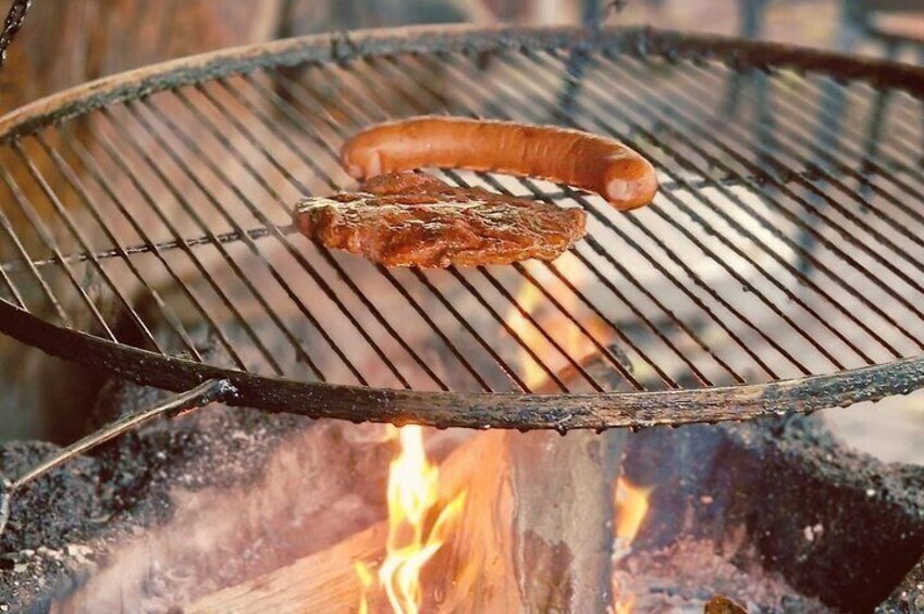 Grilling your own kiełbasa in Krakow