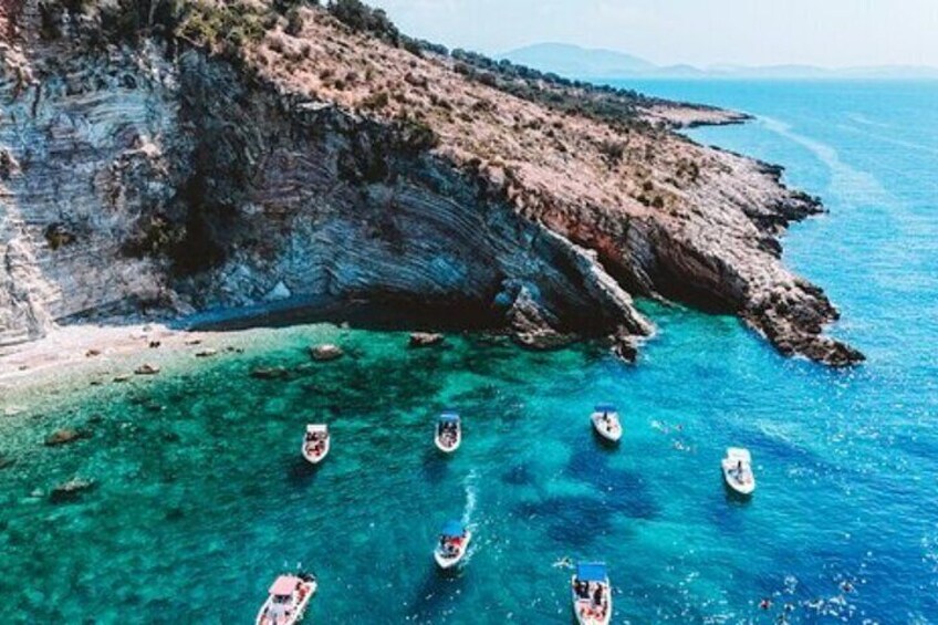 From Sarandë Boat Tour to Kroreza Beach with Snorkeling