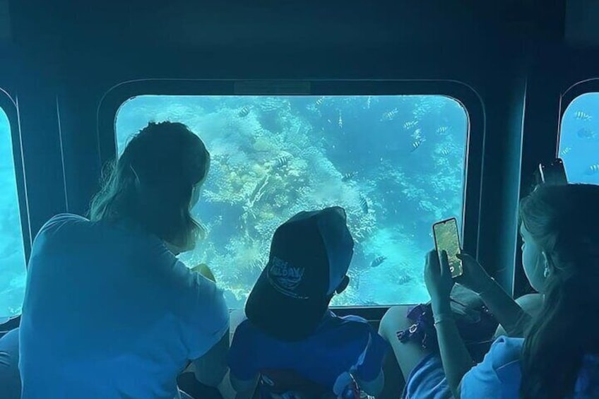 Hurghada: Glass Boat and Parasailing Trip with Snorkeling