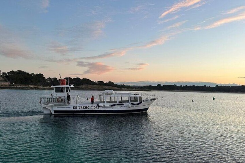 Sunset Boat Tour on Es Trenc Beach