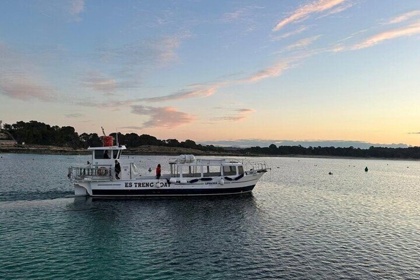 Sunset Boat Tour on Es Trenc Beach