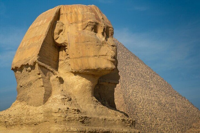 Grand Egyptian Museum and the Pyramids from Suez Port