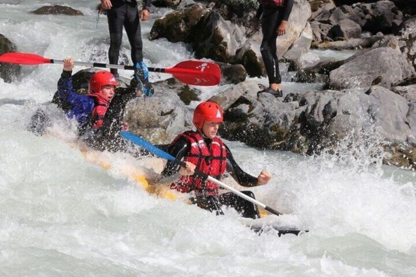 passage of the wave Durance Durance high alps