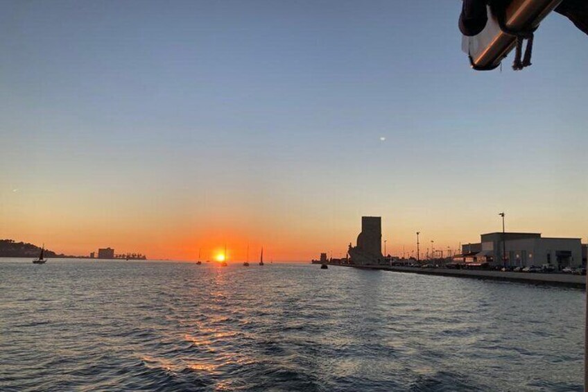 Typical Boat Shared Sunset in Lisbon