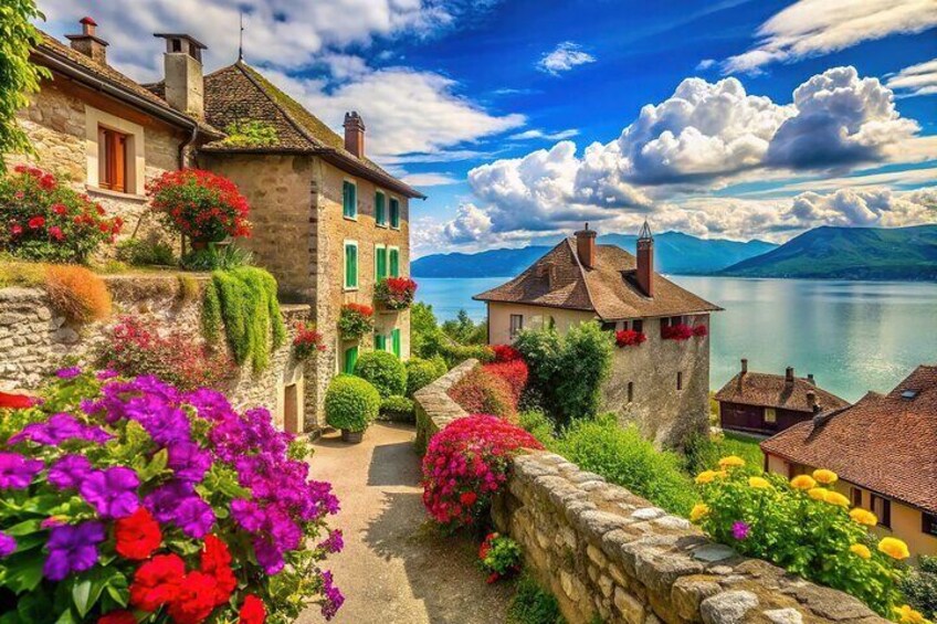 Day trip with a private English speaking driver from Geneva to Yvoire