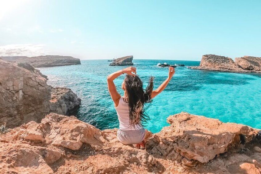 Gozo, Comino & Blue Lagoon Trip by Powerboat from St. Julian's