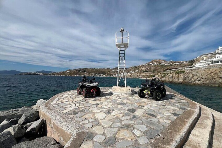 Discover Mykonos ATV Tour with 650cc Quads