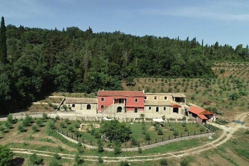 Aerial view of the property