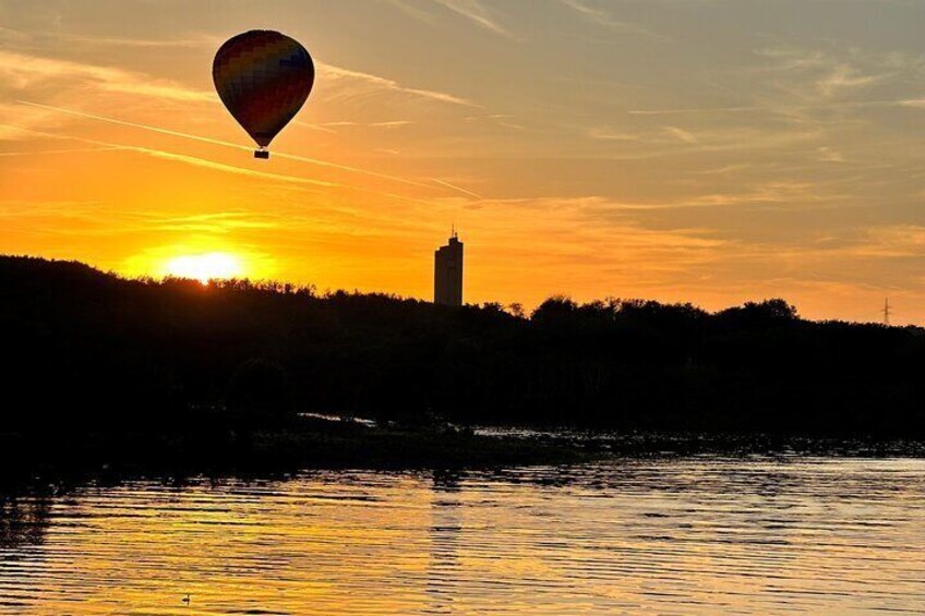 Hot air balloon flight Cerfontaine Lakes of the Hour