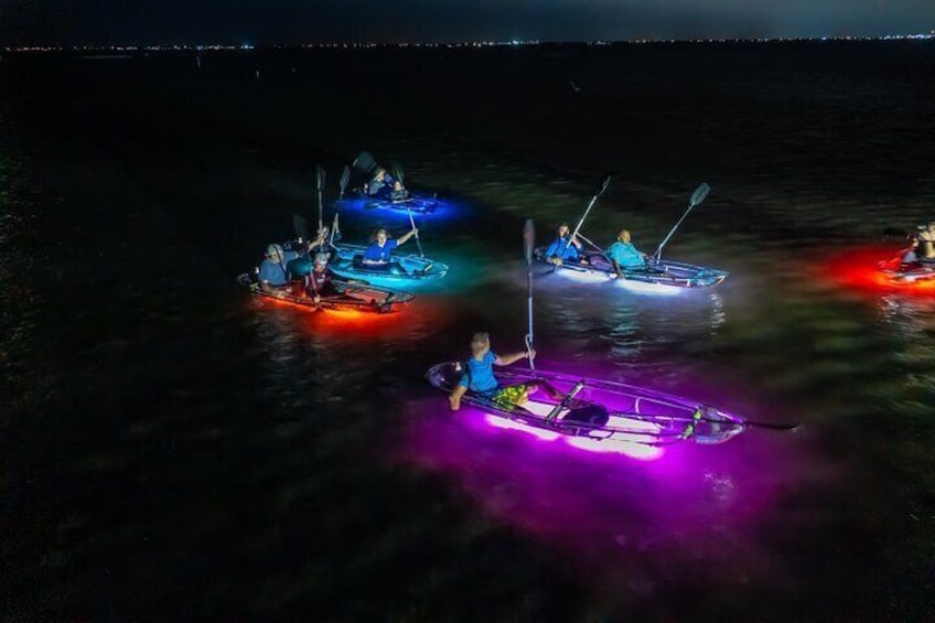 Glowing Kayak Tour from Corpus Christi to the North Padre Island