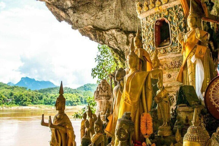 Full Day Group Adventure to Pak Ou Caves and Kuang Si Waterfall