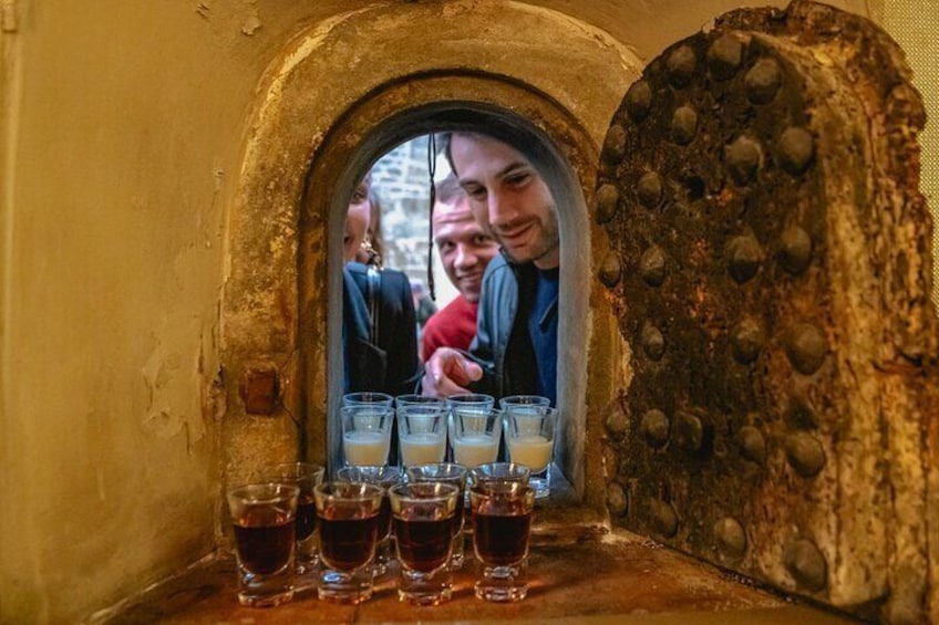 Try Florence’s historic “wine windows.”