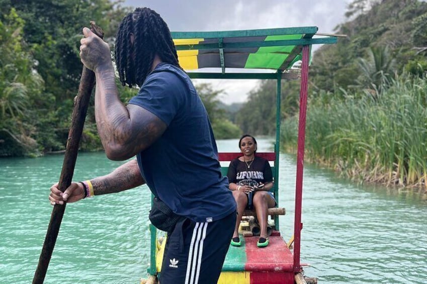 Bamboo River Rafting in Ocho Rios Jamaica .
