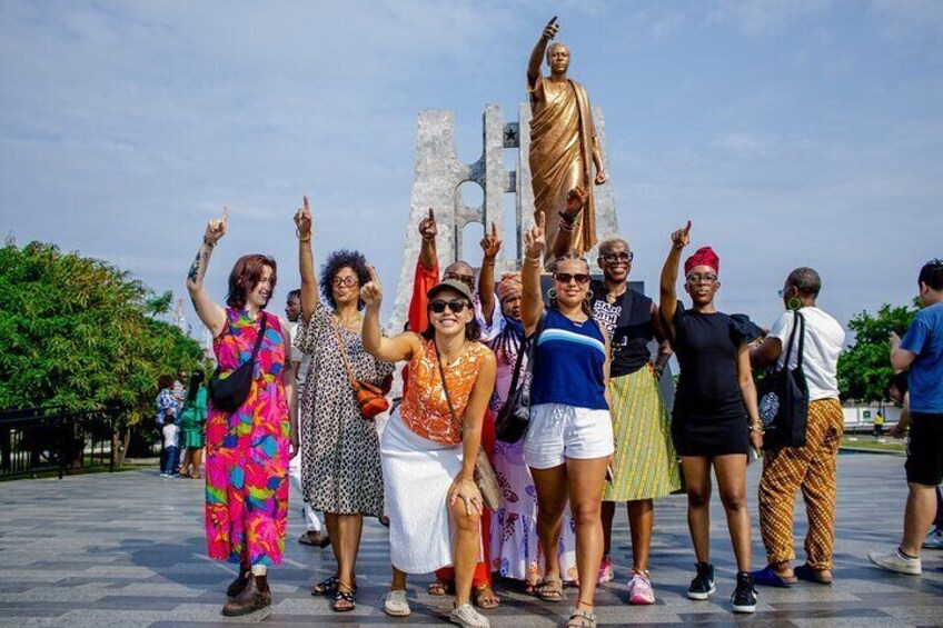 Famous statue of Kwame Nkrumah