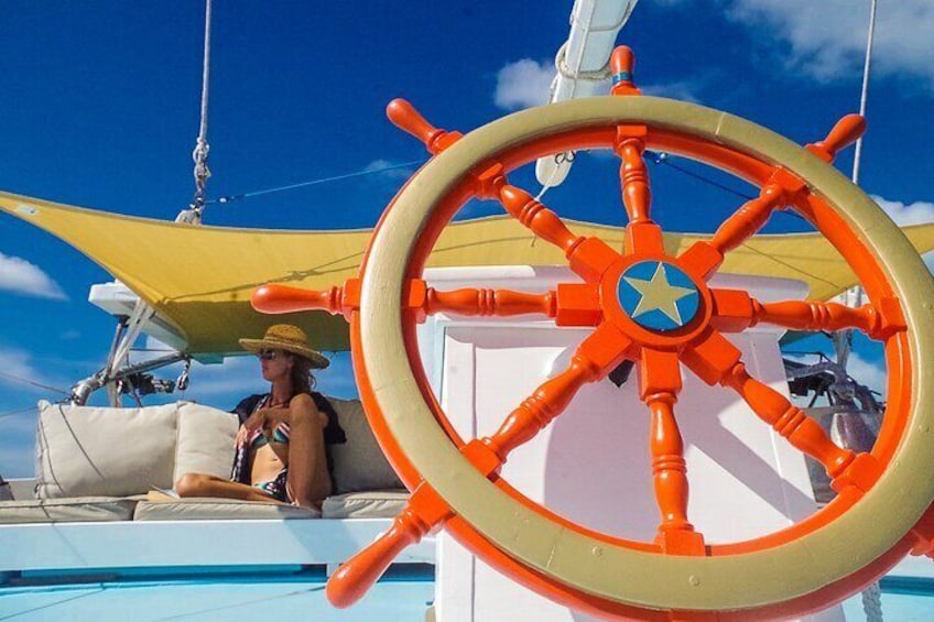 Sunset & Champagne Cruise under sails on a Classic Schooner in Grand Anse Bay