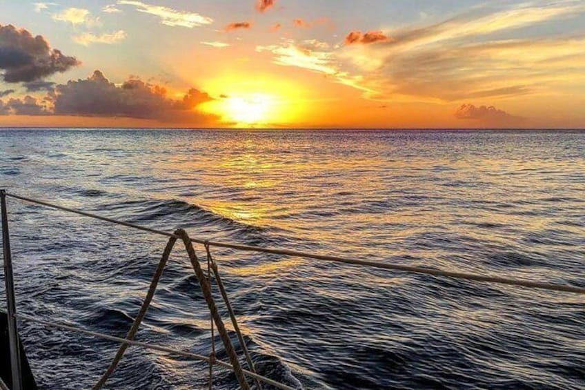 Sunset & Champagne Cruise under sails on a Classic Schooner in Grand Anse Bay