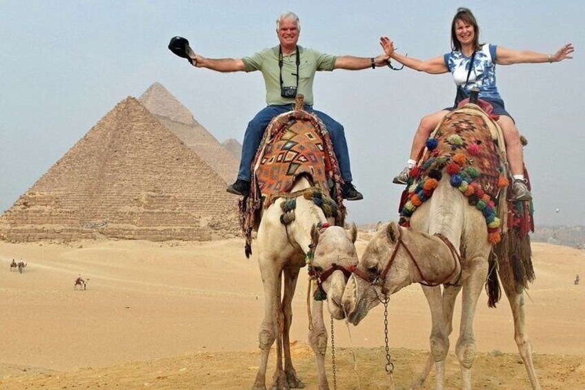 Camel ride in the Haram desert with an amazing view and a unique and special experience 