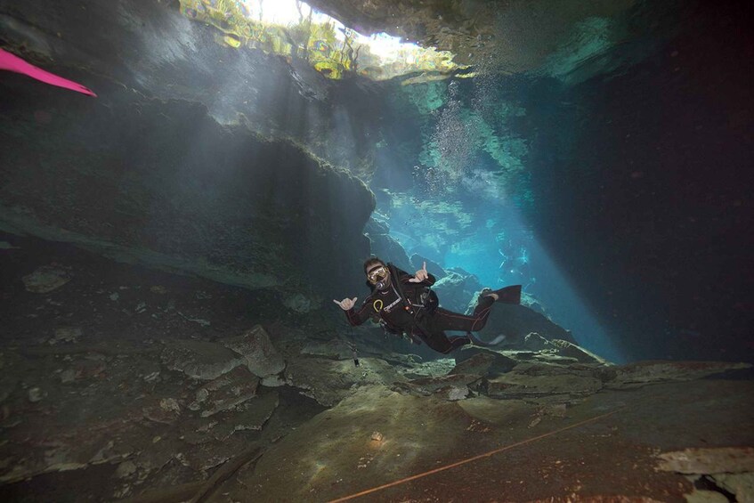Picture 3 for Activity Playa del Carmen: Epic Dive at Cenote Chac Mool