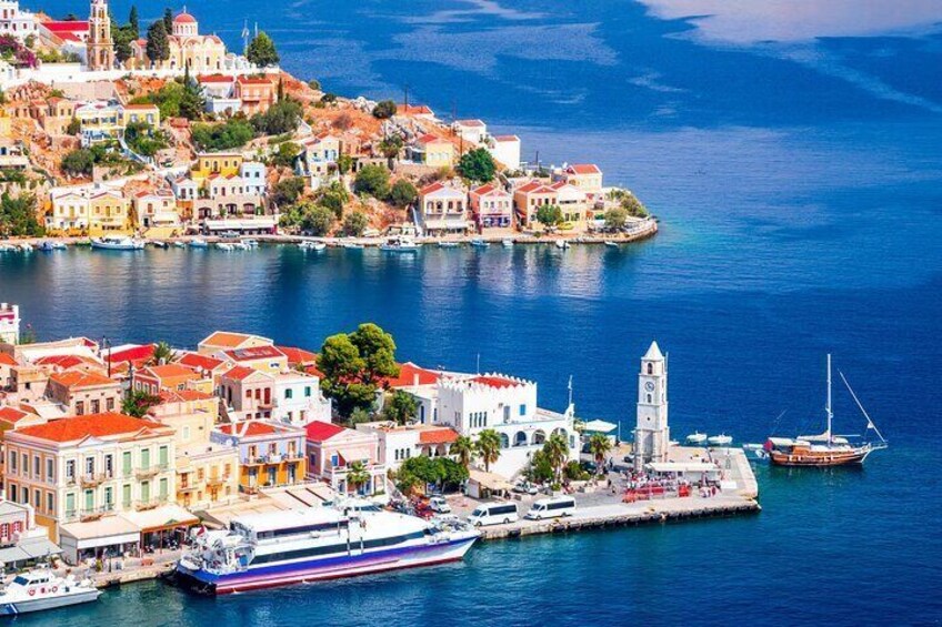 Rhodes Semi-Private Cruise Swim Snacks and Open Bar