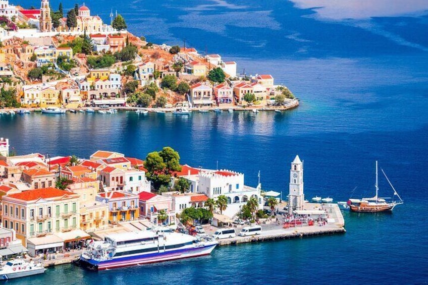 Rhodes Semi-Private Cruise Swim Snacks and Open Bar