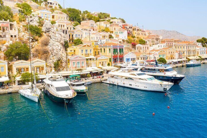 Rhodes Semi-Private Cruise Swim Snacks and Open Bar