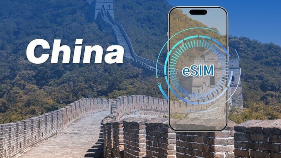 eSIM in China for 1 to 30 Days with 3GB to Unlimited
