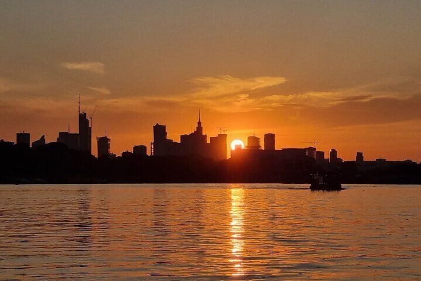 Warsaw Vistula River Sunset Cruise with Welcome Drink
