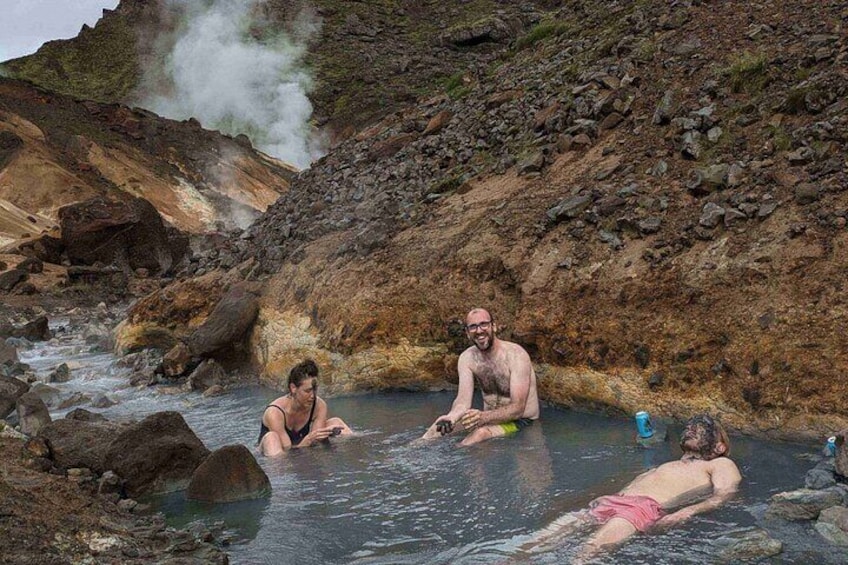 Chilling in the hot spring