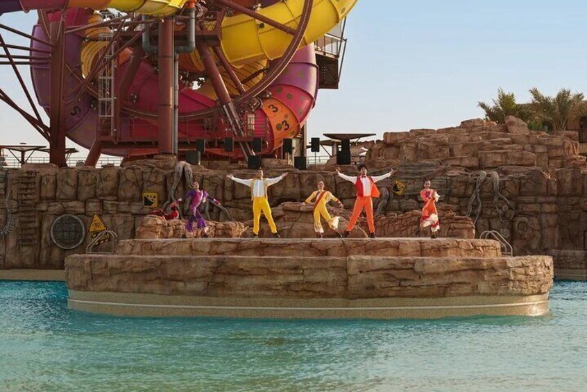 Experience a vibrant live show at Meryal Waterpark, where entertainment meets thrilling water adventures for an unforgettable time.