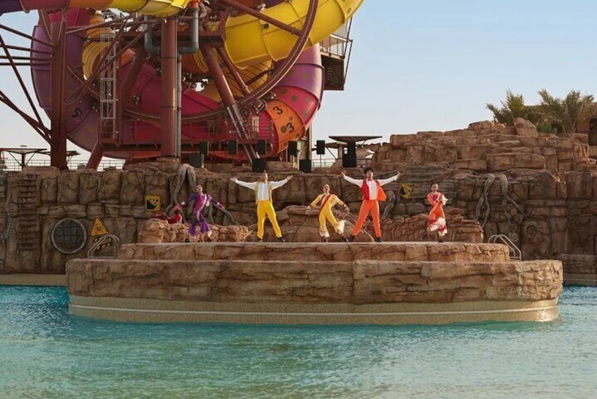Experience a vibrant live show at Meryal Waterpark, where entertainment meets thrilling water adventures for an unforgettable time.