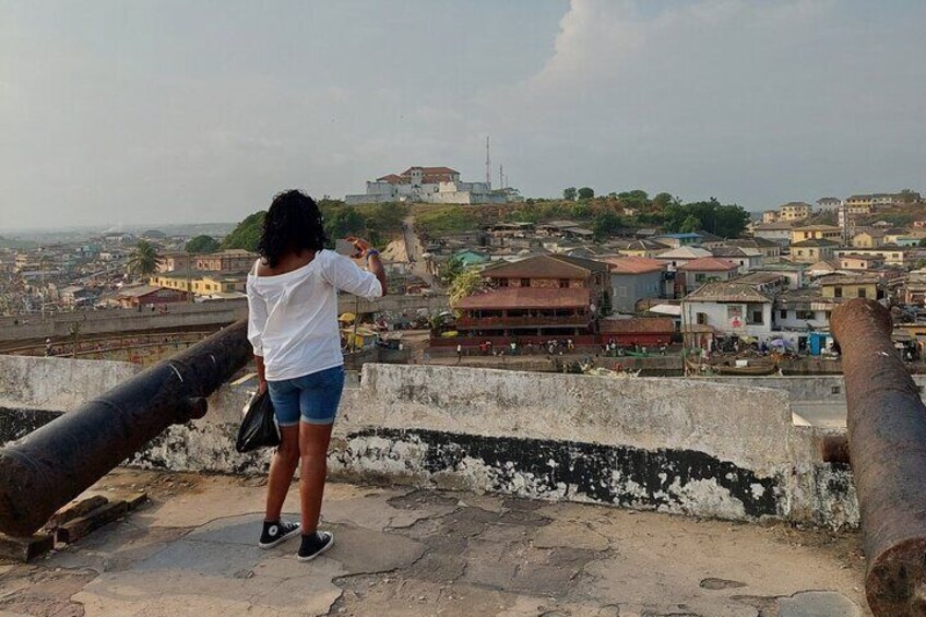 View of Elmina township from the St George's Castle 