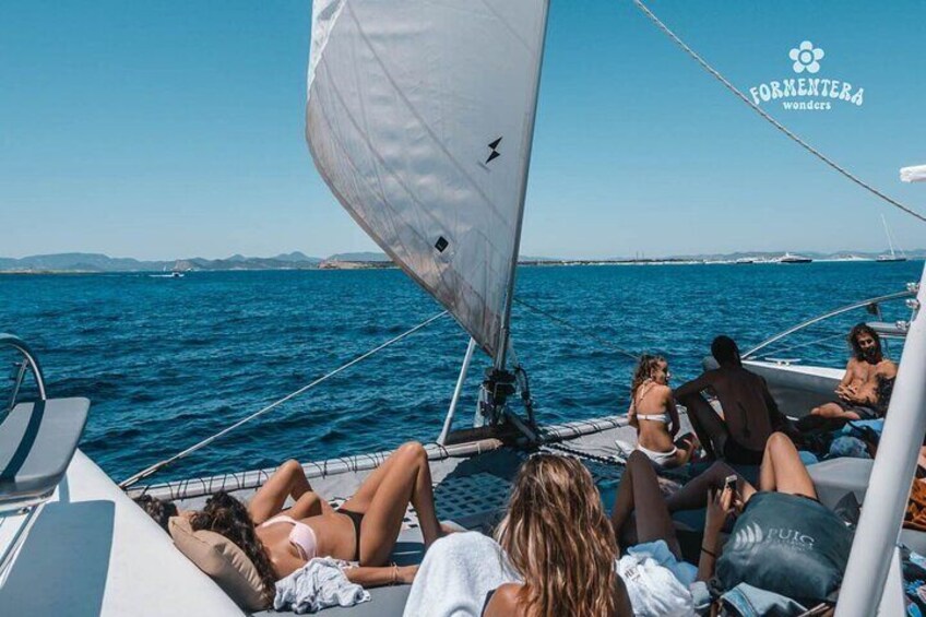 Catamaran ride from Ibiza to Formentera with All Inclusive