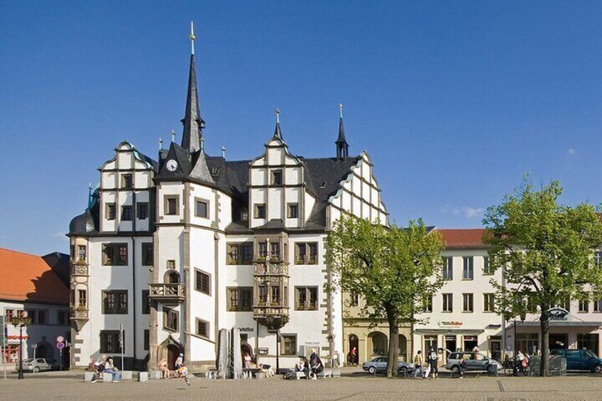 The Renaissance town hall of the city of Saalfeld.