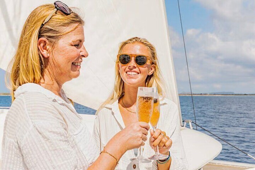Shared Sail and Snorkel Catamaran Tour in Caribbean Netherlands