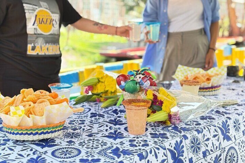 Mexican Festival and Drinks in Trajineras de Xochimilco