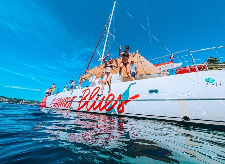 Picture 4 for Activity From Brač Island: Catamaran Tour with Food & Drinks