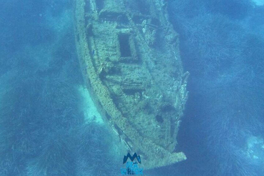 The wreck seen from above