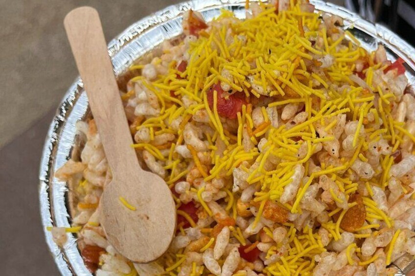 Crunchy, tangy, and irresistibly tasty-Bhel Puri bliss in every bite!