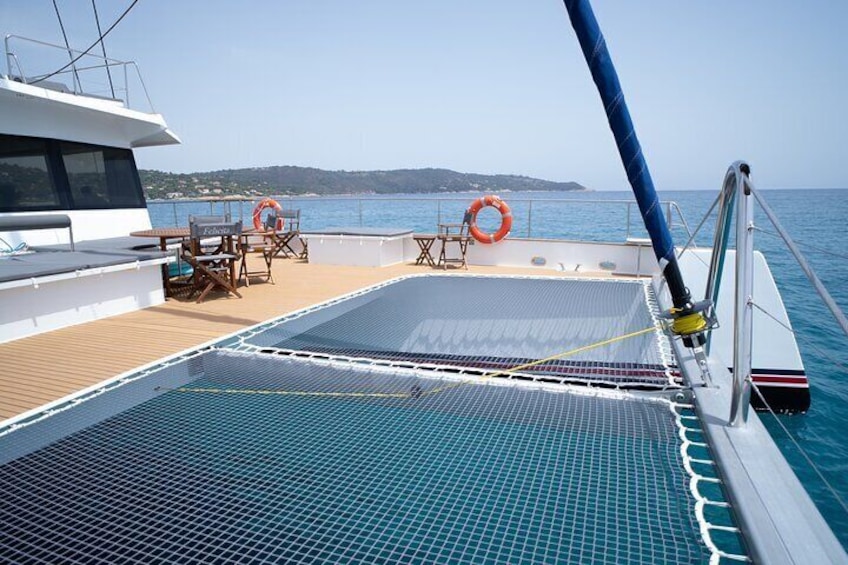 Day with Meals at Cap Taillat in Catamaran Saint Raphael