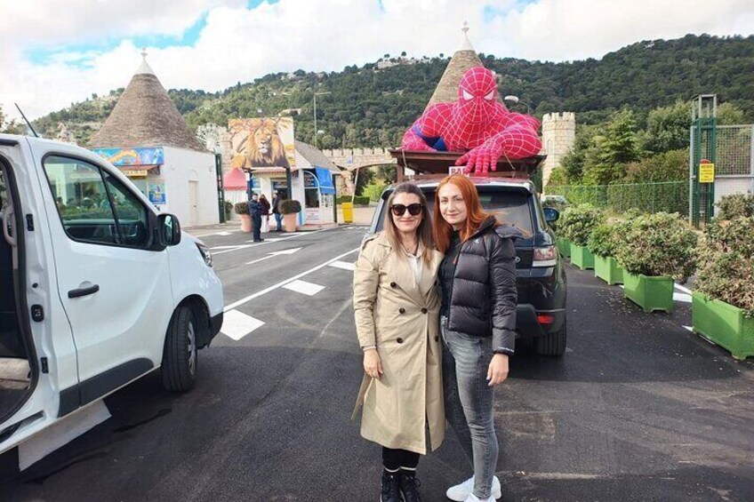 Safari Zoo Adventure and Ostuni Visit in Mini Van
