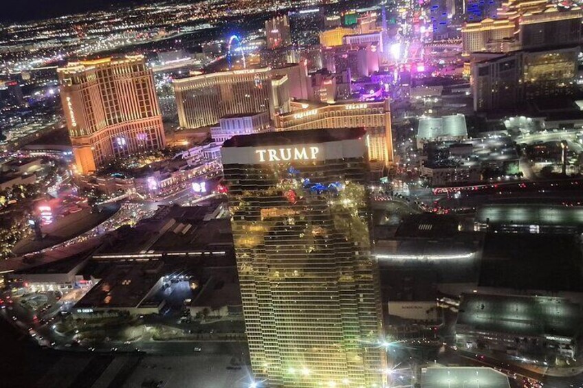 Las Vegas Night view by Helicopter tour 